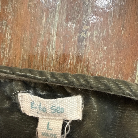 Kyla Seo Green Velvet Embroidered Tunic Top Large Boho Artsy - Picture 8 of 14